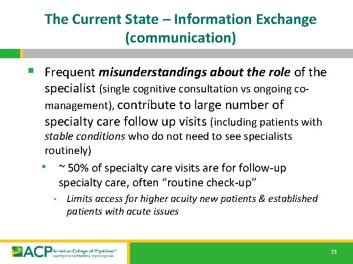 The Current State – Information Exchange (communication) § Frequent misunderstandings about the role of The Current State – Information Exchange (communication) § Frequent misunderstandings about the role of