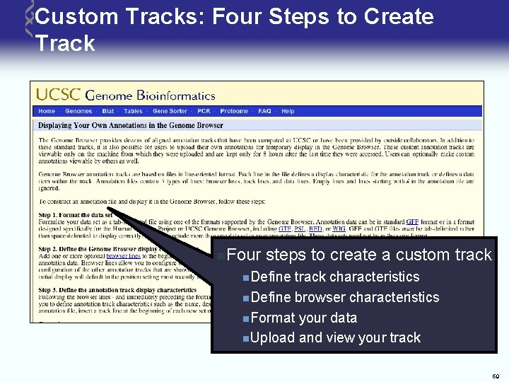 Custom Tracks: Four Steps to Create Track n. Four steps to create a custom