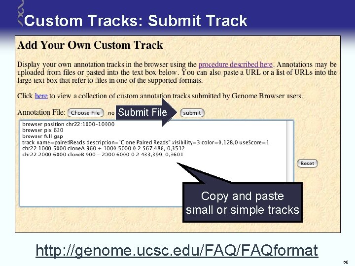 Custom Tracks: Submit Track Submit File Copy and paste small or simple tracks http: