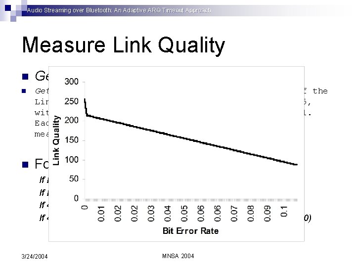 Audio Streaming over Bluetooth: An Adaptive ARQ Timeout Approach Measure Link Quality n Get_Link_Quality