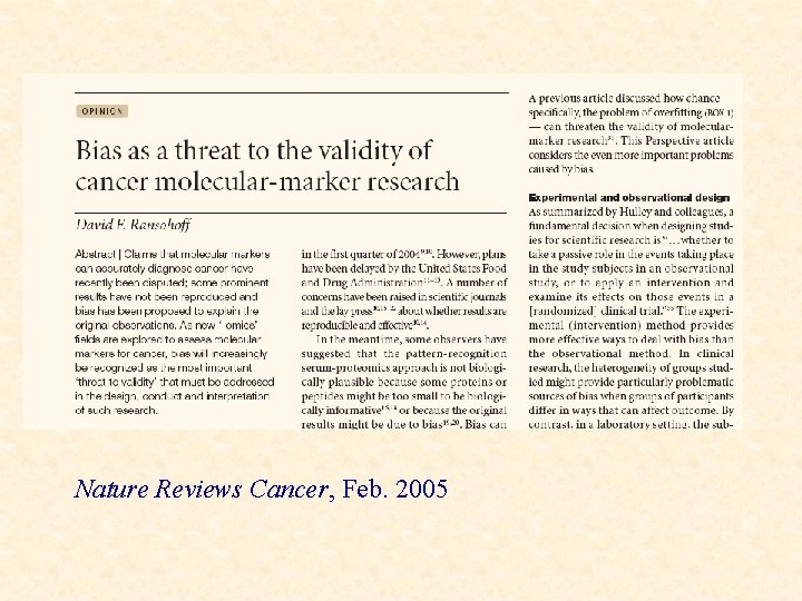 Nature Reviews Cancer, Feb. 2005 