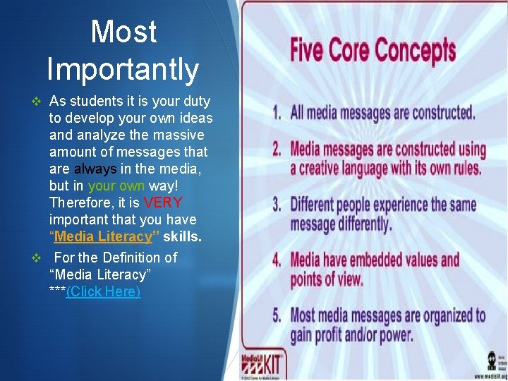 Most Importantly v As students it is your duty to develop your own ideas