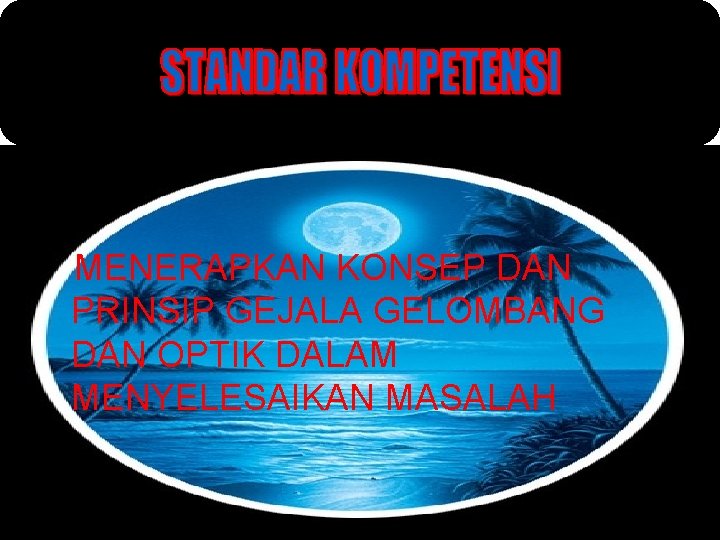 MENERAPKAN KONSEP DAN PRINSIP GEJALA GELOMBANG DAN OPTIK DALAM MENYELESAIKAN MASALAH 