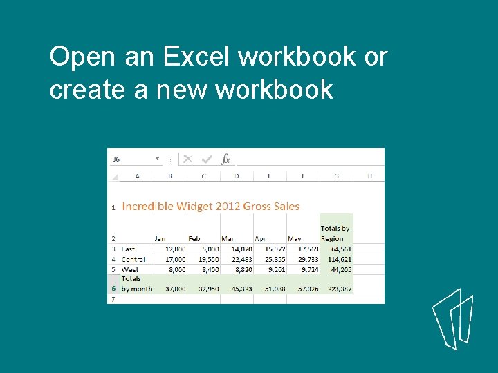 Open an Excel workbook or create a new workbook 