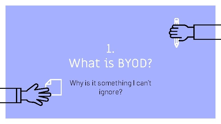 1. What is BYOD? Why is it something I can’t ignore? 