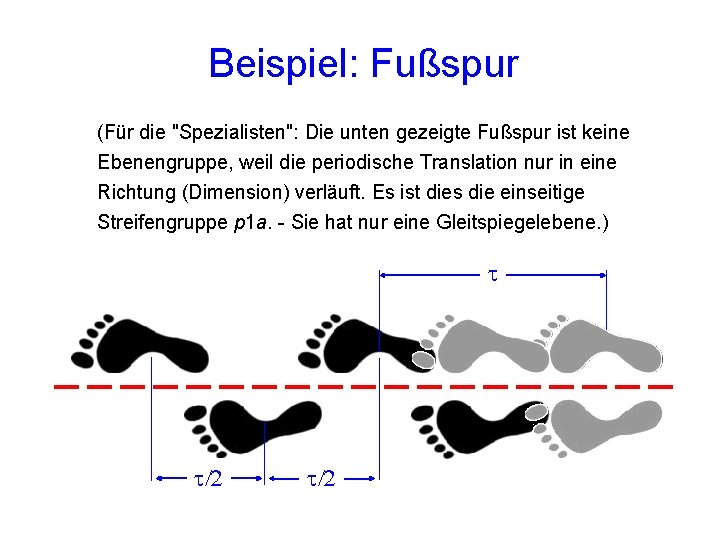 Beispiel: Fußspur (Für die "Spezialisten": Die unten gezeigte Fußspur ist keine Ebenengruppe, weil die