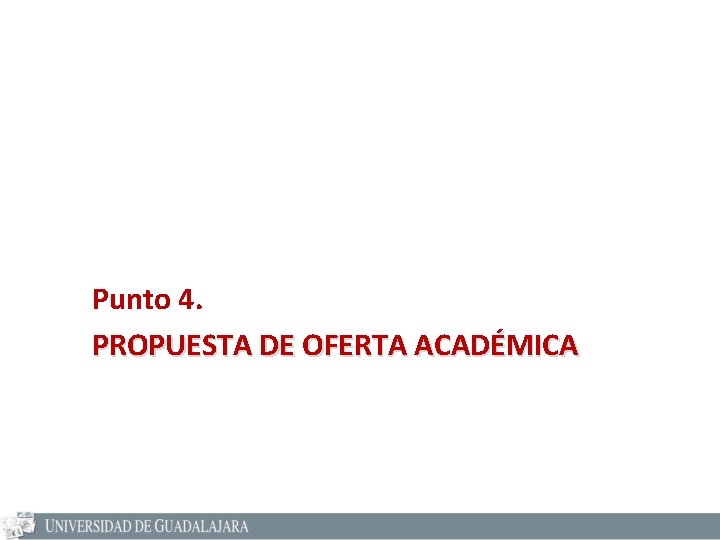 Punto 4. PROPUESTA DE OFERTA ACADÉMICA 