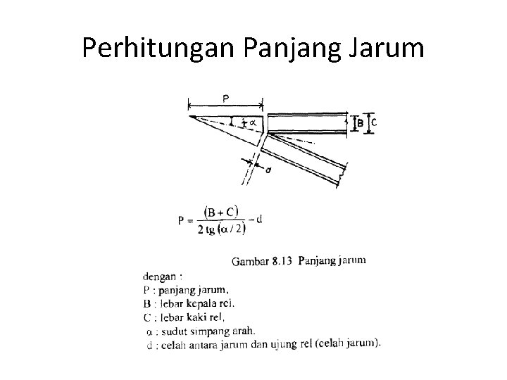 Perhitungan Panjang Jarum 