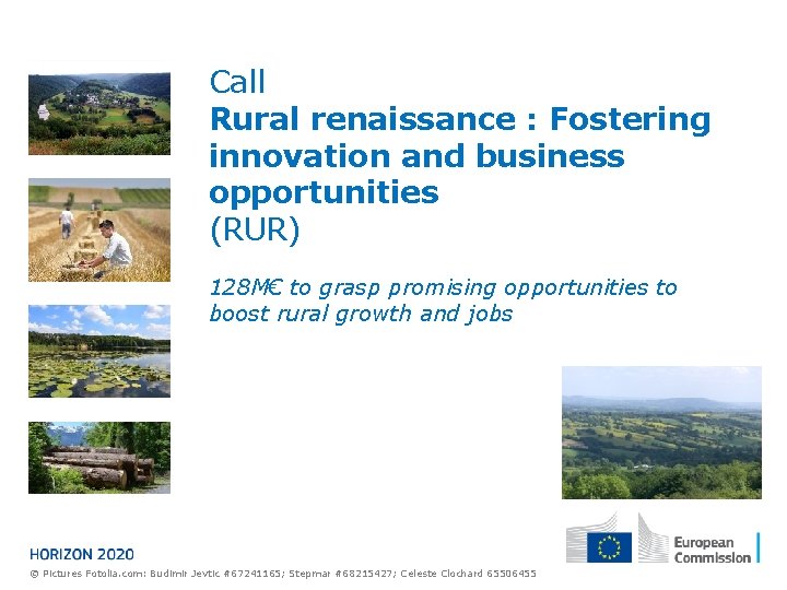 Call Rural renaissance : Fostering innovation and business opportunities (RUR) 128 M€ to grasp