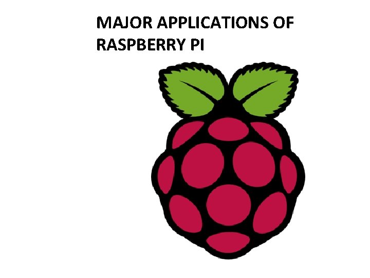 MAJOR APPLICATIONS OF RASPBERRY PI 