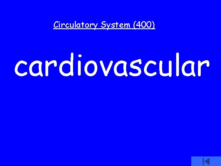 Circulatory System (400) cardiovascular 