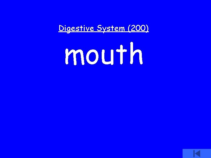 Digestive System (200) mouth 