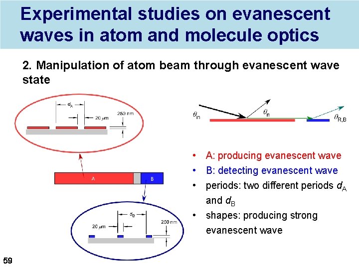 Experimental studies on evanescent waves in atom and molecule optics 2. Manipulation of atom
