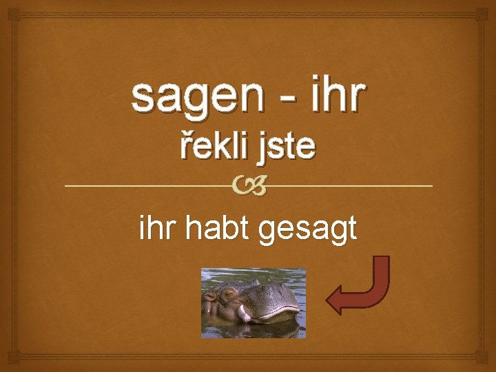 sagen - ihr řekli jste ihr habt gesagt 