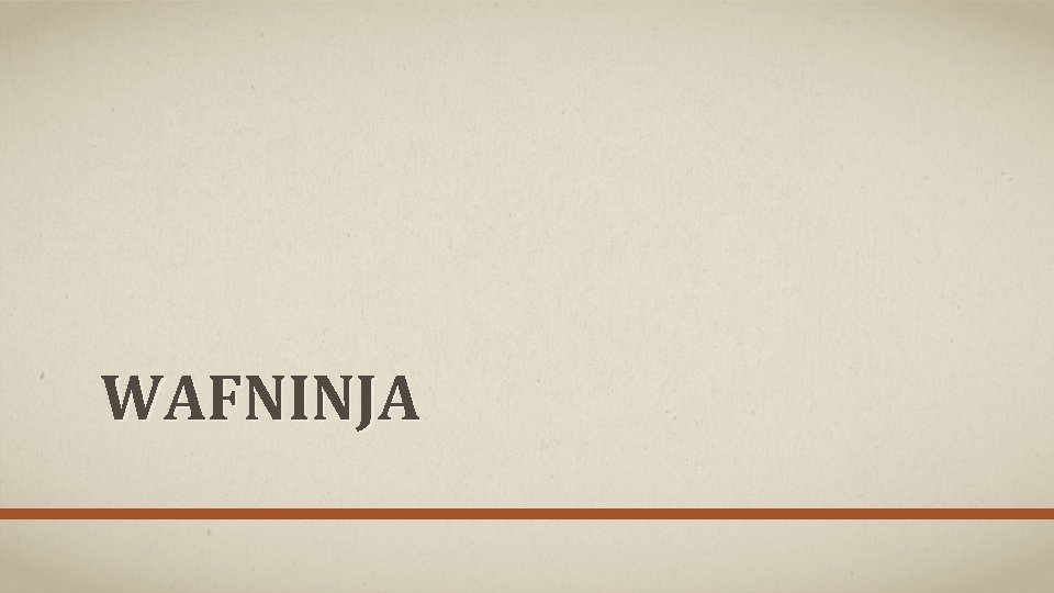 WAFNINJA 