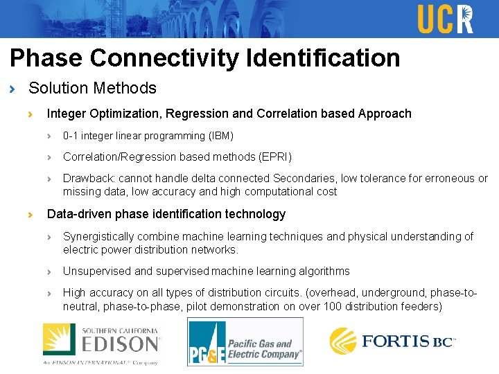 Phase Connectivity Identification Solution Methods Integer Optimization, Regression and Correlation based Approach 0 -1 Phase Connectivity Identification Solution Methods Integer Optimization, Regression and Correlation based Approach 0 -1