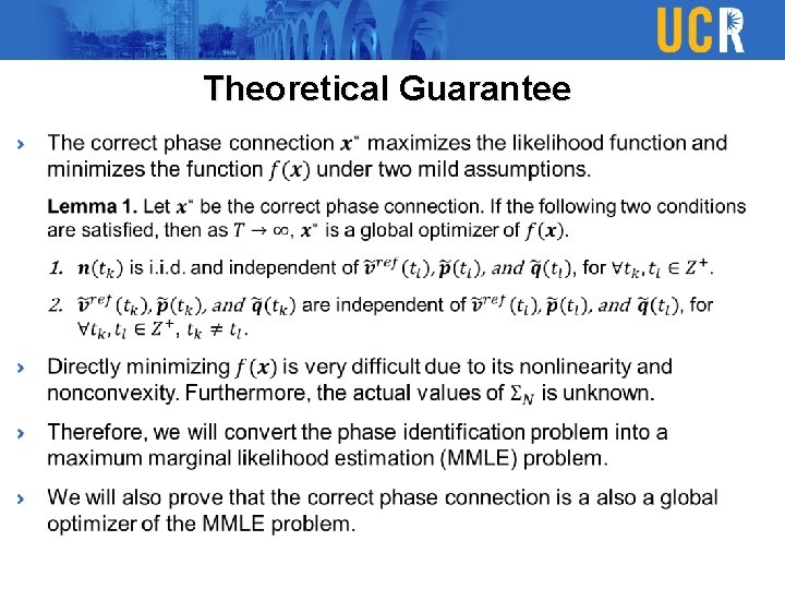 Theoretical Guarantee Theoretical Guarantee