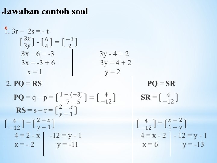 Jawaban contoh soal * 