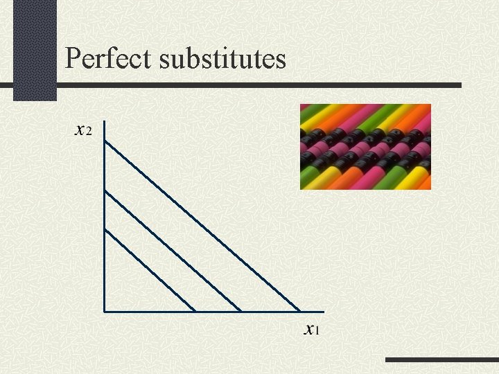 Perfect substitutes 