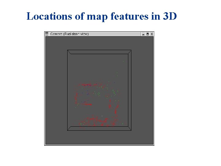 Locations of map features in 3 D 