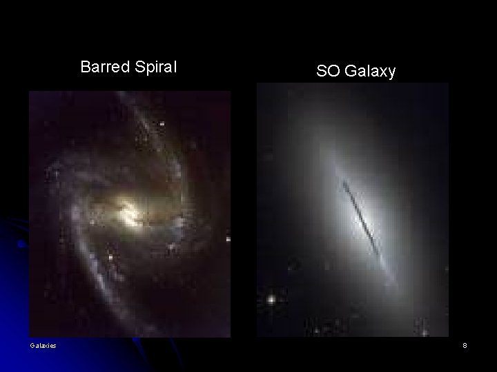 Barred Spiral Galaxies SO Galaxy 8 Barred Spiral Galaxies SO Galaxy 8