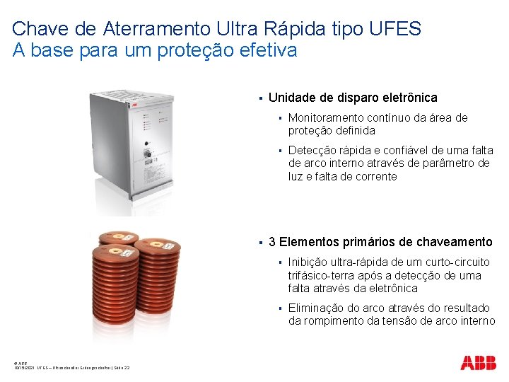 Chave de Aterramento Ultra Rápida tipo UFES A base para um proteção efetiva §