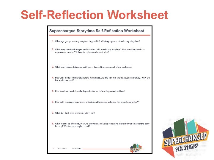 Self-Reflection Worksheet 