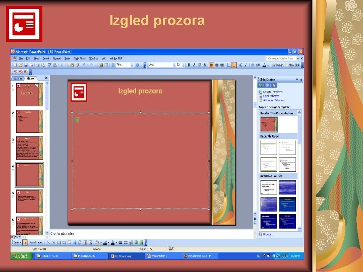 Izgled prozora 