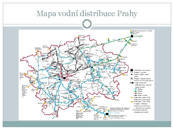 Mapa vodní distribuce Prahy 