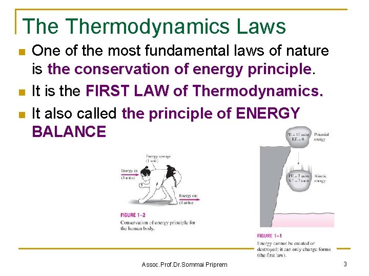 The Thermodynamics Laws n n n One of the most fundamental laws of nature