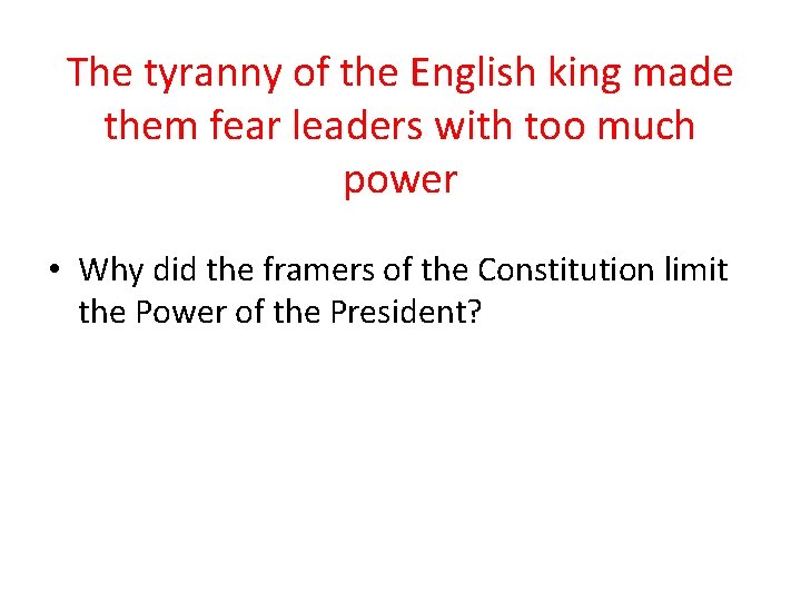 Executive Branch Test Review SSCG 12 The student