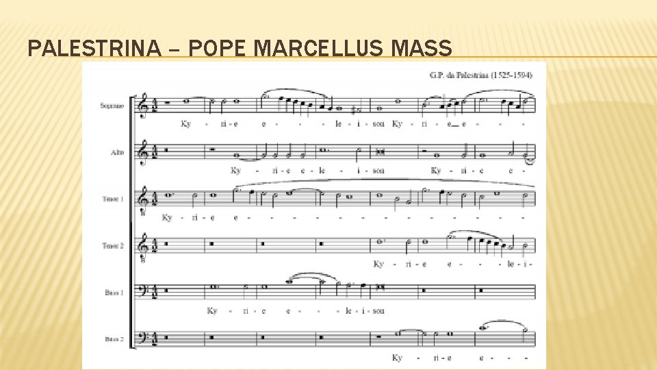 PALESTRINA – POPE MARCELLUS MASS 