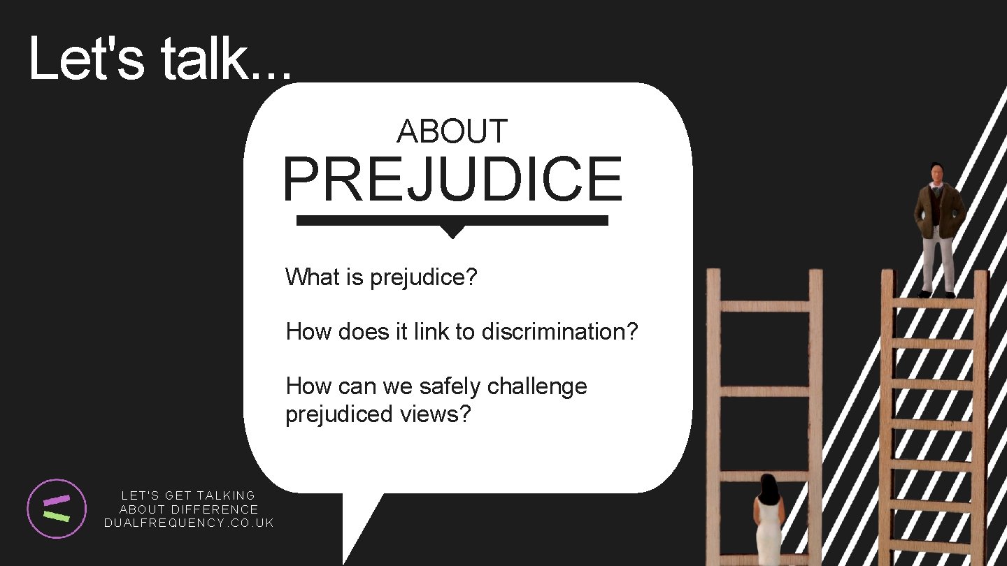 Let's talk. . . ABOUT PREJUDICE What is prejudice? How does it link to