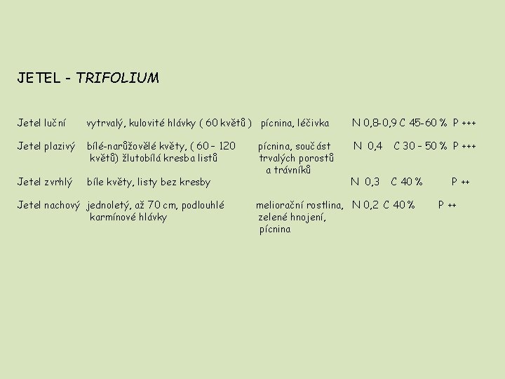 JETEL - TRIFOLIUM Jetel luční vytrvalý, kulovité hlávky ( 60 květů ) pícnina, léčivka