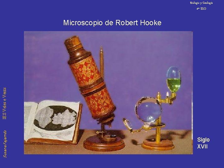 Biología y Geología 4º ESO Susana Fajarnés IES Veles e Vents Microscopio de Robert