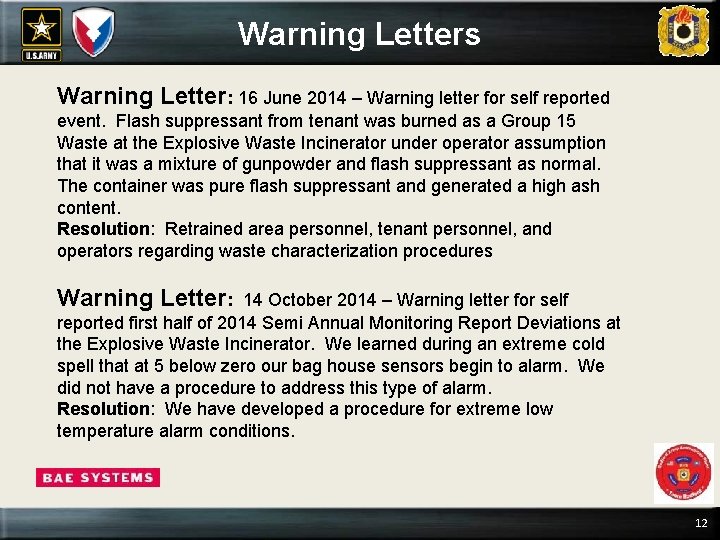 Warning Letters Warning Letter: 16 June 2014 – Warning letter for self reported event.