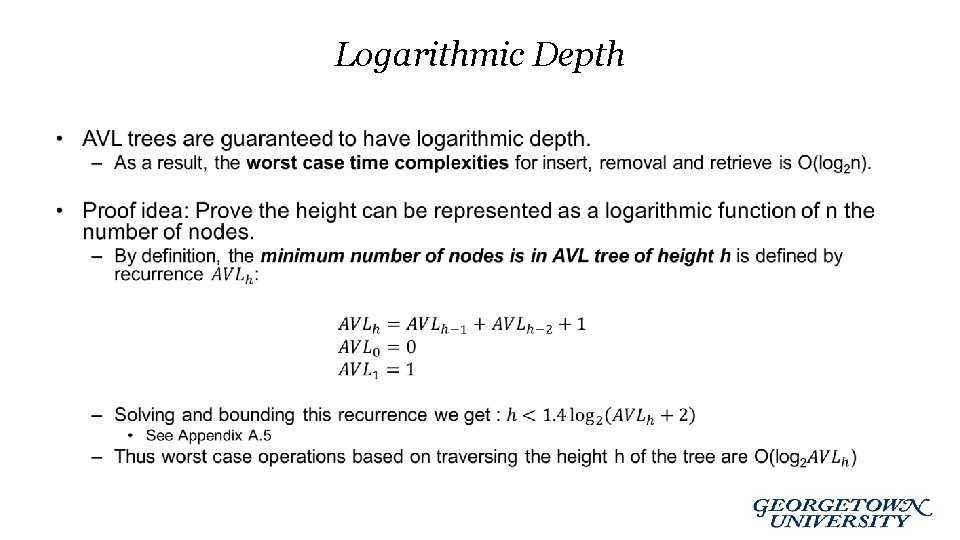Logarithmic Depth • 
