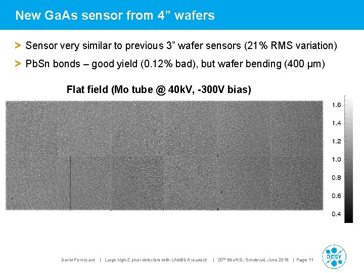 New Ga. As sensor from 4” wafers > Sensor very similar to previous 3”