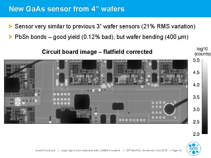 New Ga. As sensor from 4” wafers > Sensor very similar to previous 3”