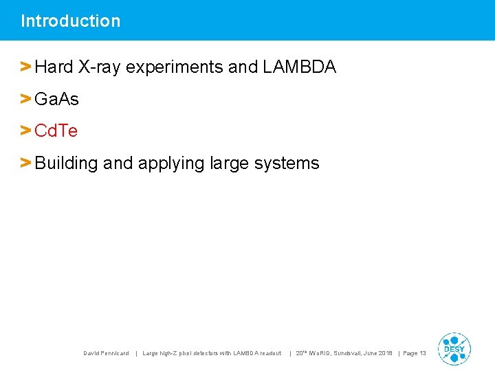 Introduction > Hard X-ray experiments and LAMBDA > Ga. As > Cd. Te >