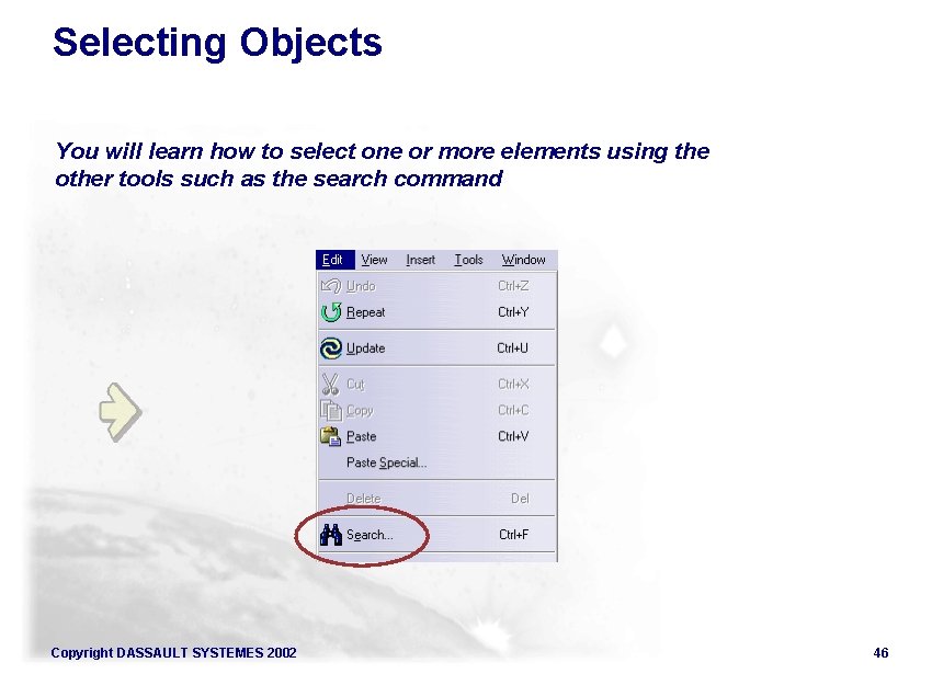 Selecting Objects You will learn how to select one or more elements using the