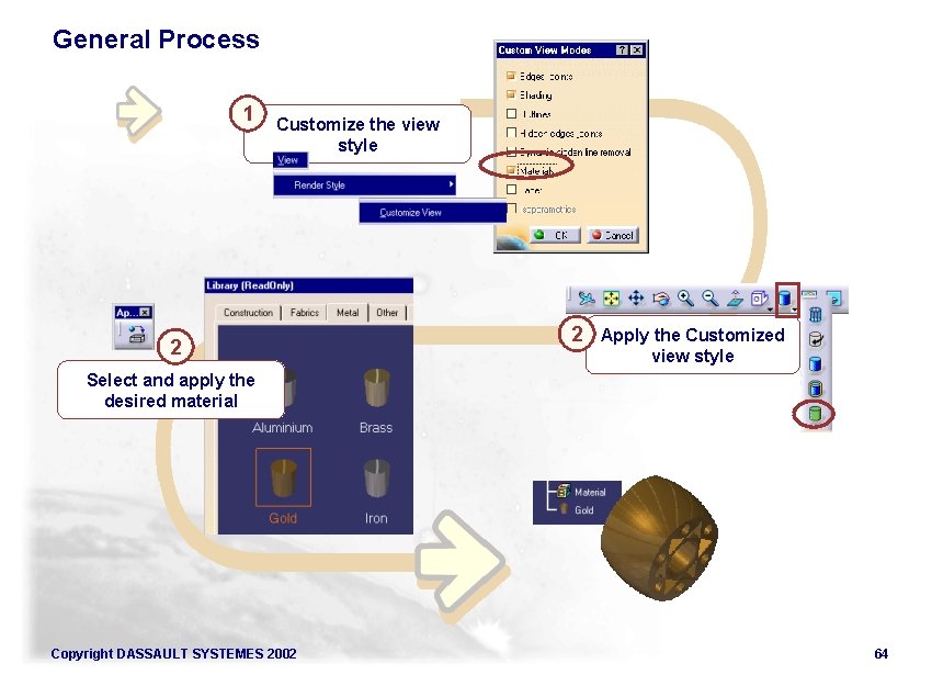 General Process 1 Customize the view style 2 2 Apply the Customized view style