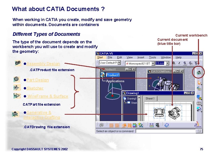 What about CATIA Documents ? When working in CATIA you create, modify and save