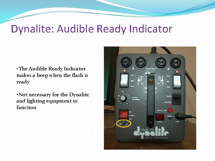 Dynalite: Audible Ready Indicator • The Audible Ready Indicator makes a beep when the