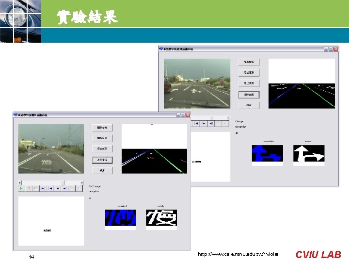 實驗結果 14 http: //www. csie. ntnu. edu. tw/~violet CVIU LAB 