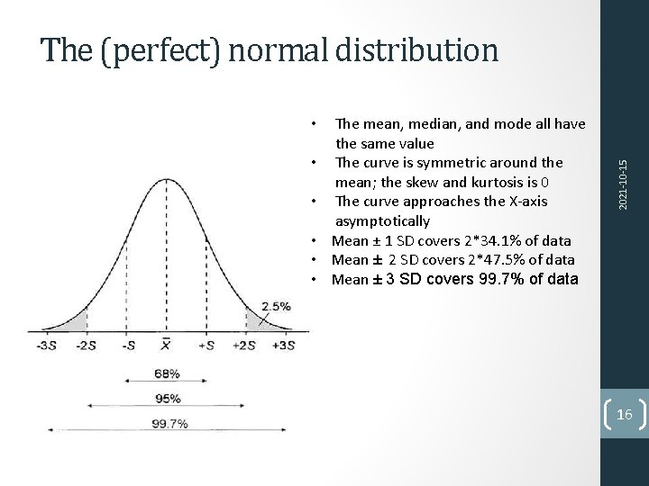  • • • The mean, median, and mode all have the same value