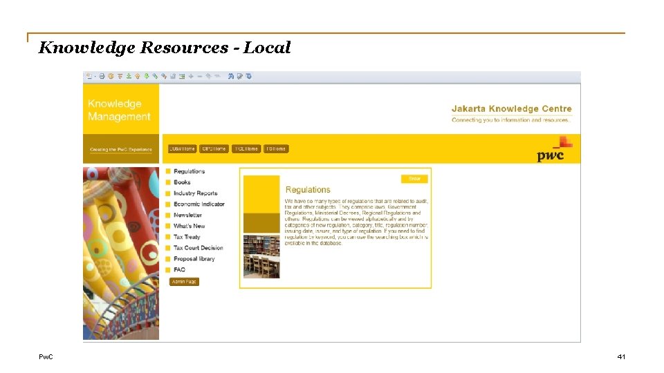 Knowledge Resources - Local Pw. C 41 