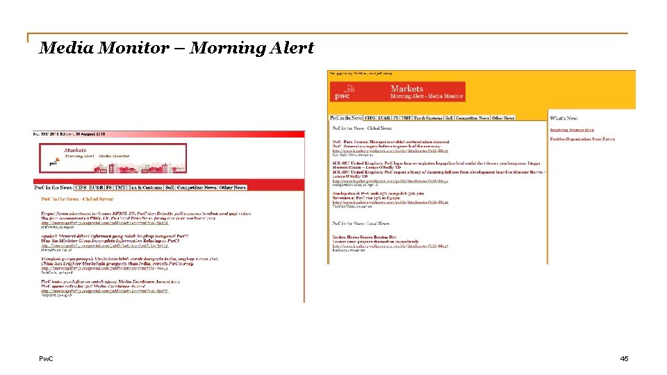 Media Monitor – Morning Alert Pw. C 45 