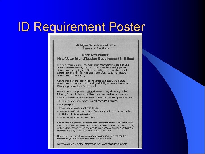 ID Requirement Poster 