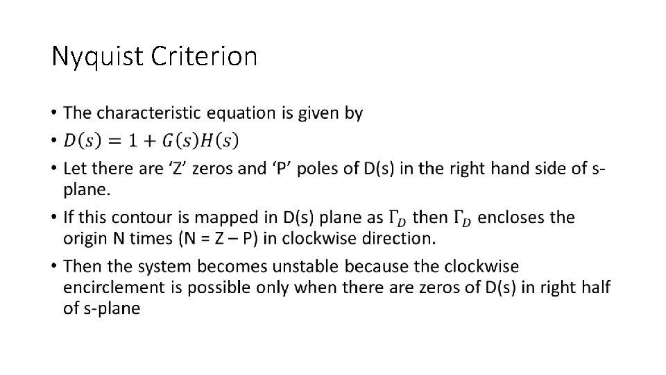 Nyquist Criterion • 